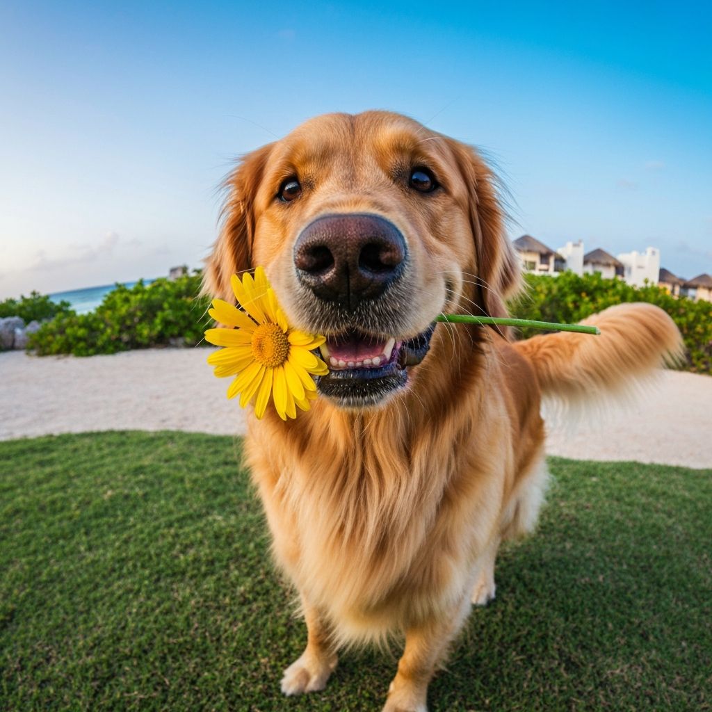 Happy dog in Playacar